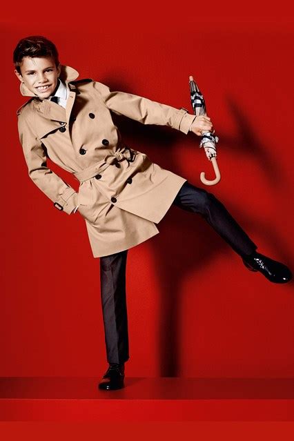 burberry model beckham|Romeo Beckham makes his modeling debut for .